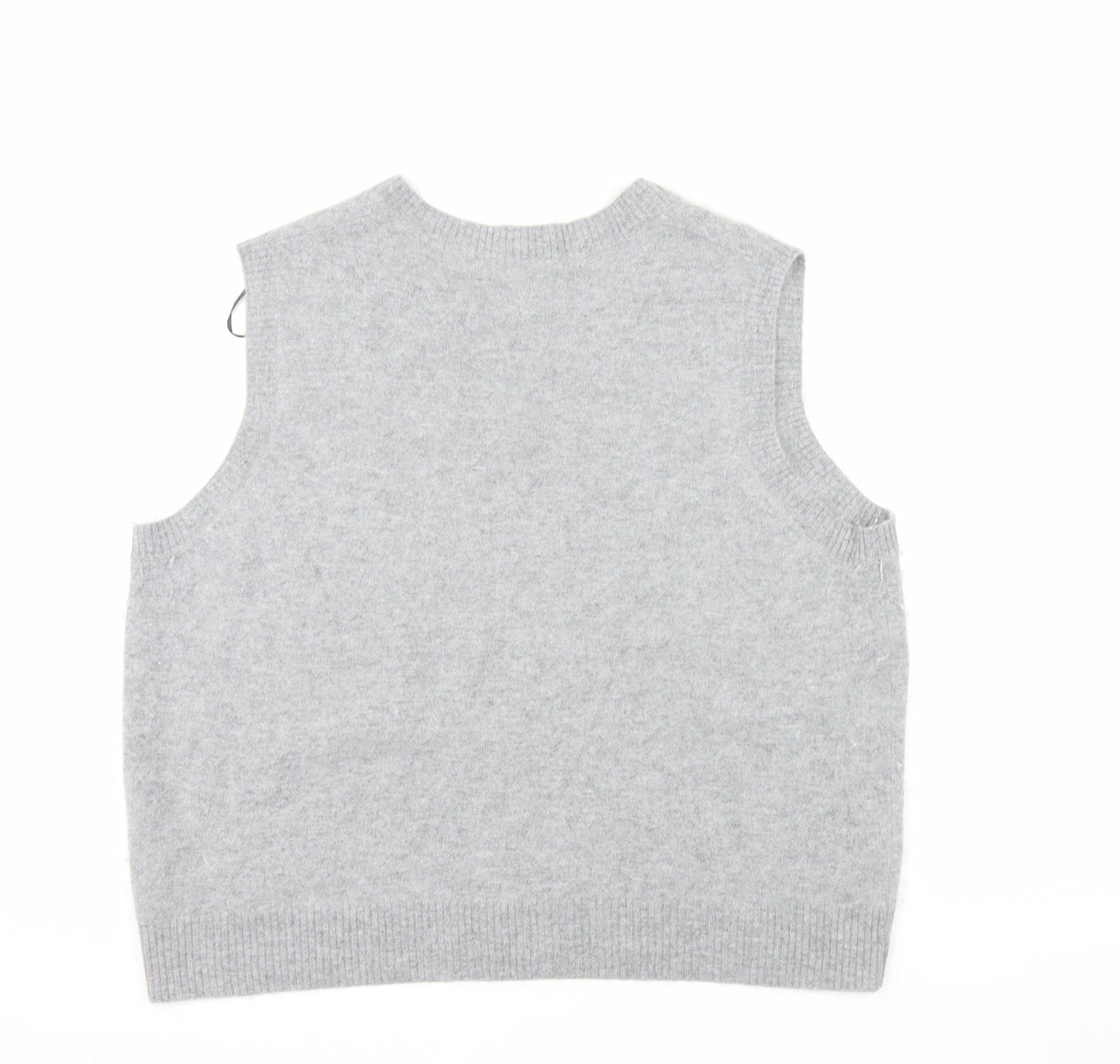 Marks and Spencer Autograph Men's Grey Wool Cashmere V-Neck Vest L