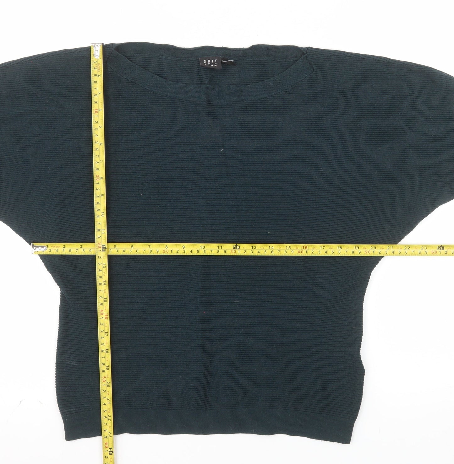 Editor's Cut Women's Green Size 12 Boat Neck Knit Jumper