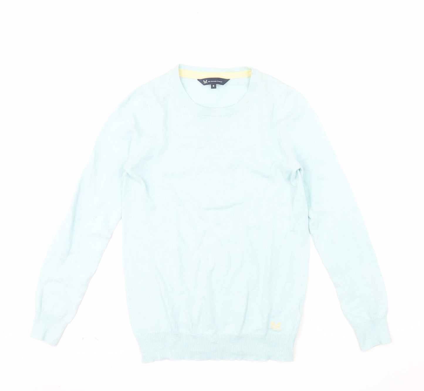 Crew Clothing Company Women’s Blue Cotton Cashmere Jumper Size 8