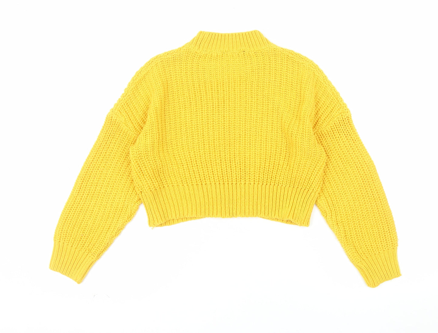 New Look 915 Girls Yellow Acrylic Knit Pullover Jumper Age 10-11 Years