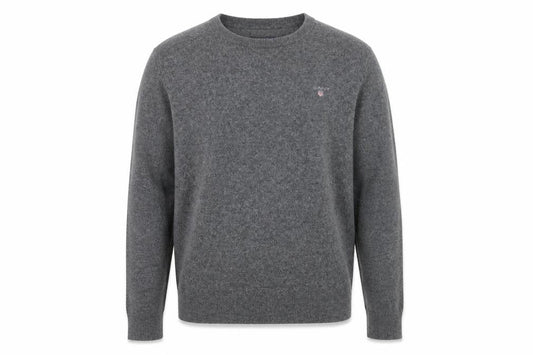GANT Men’s Grey Wool Blend Crew Neck Pullover Jumper M