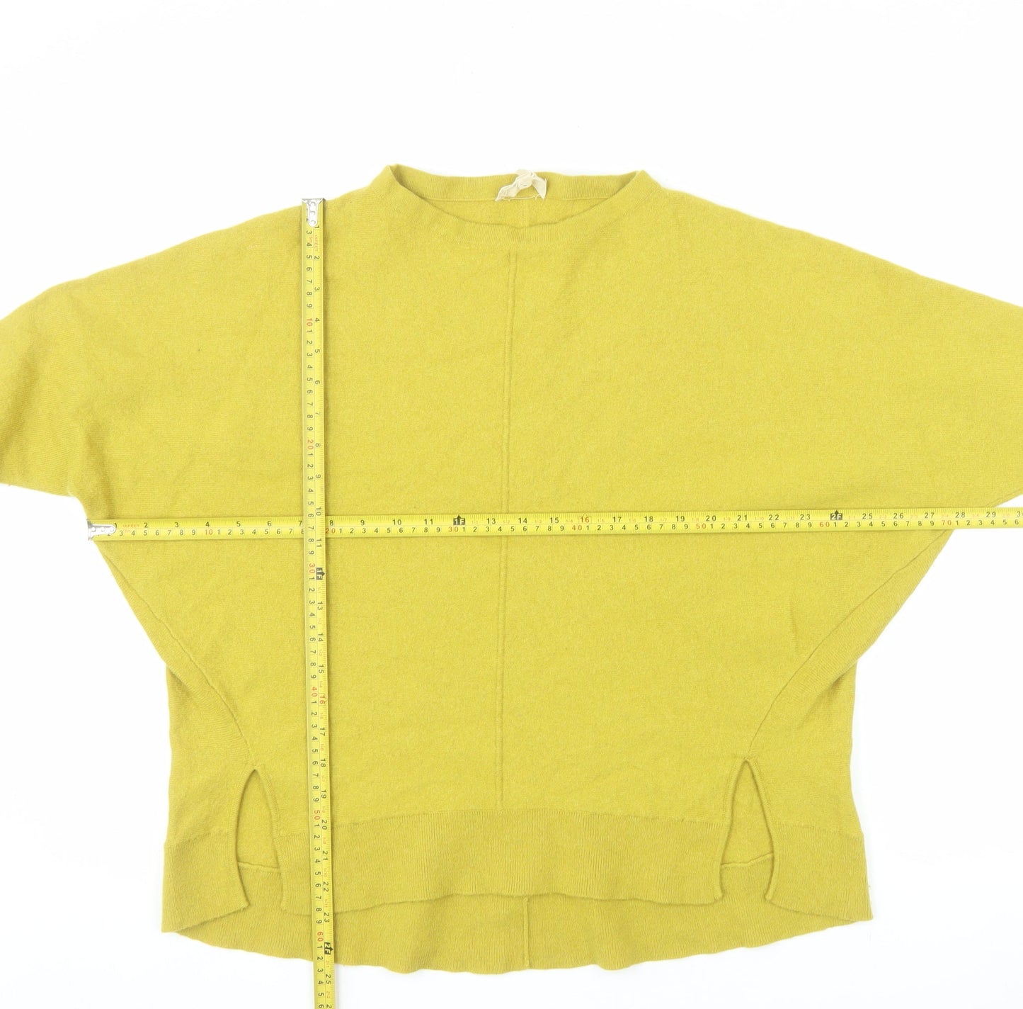 Phase Eight Womens Yellow Wool Cashmere Blend Relaxed Jumper UK S
