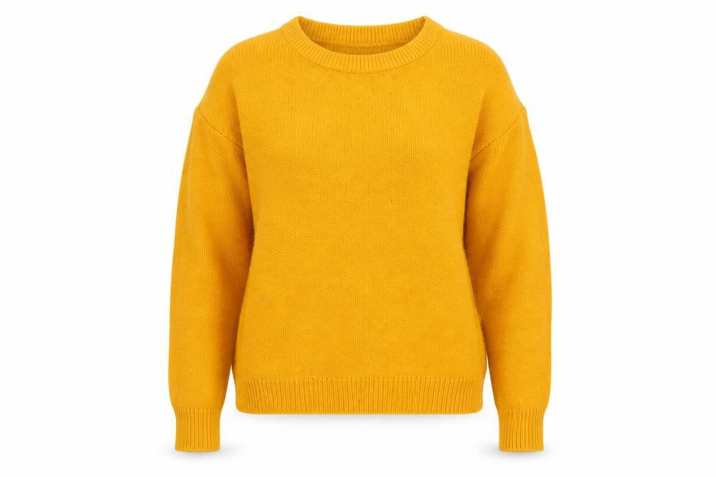 Brave Soul Womens Yellow Crew Neck Knit Pullover Jumper Size S