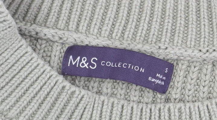 Marks and Spencer Women’s Beige Cotton Knit Pullover Jumper Size S