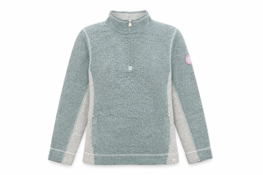 Weird Fish Women’s Blue 1/4 Zip Pullover Sweatshirt Size 16