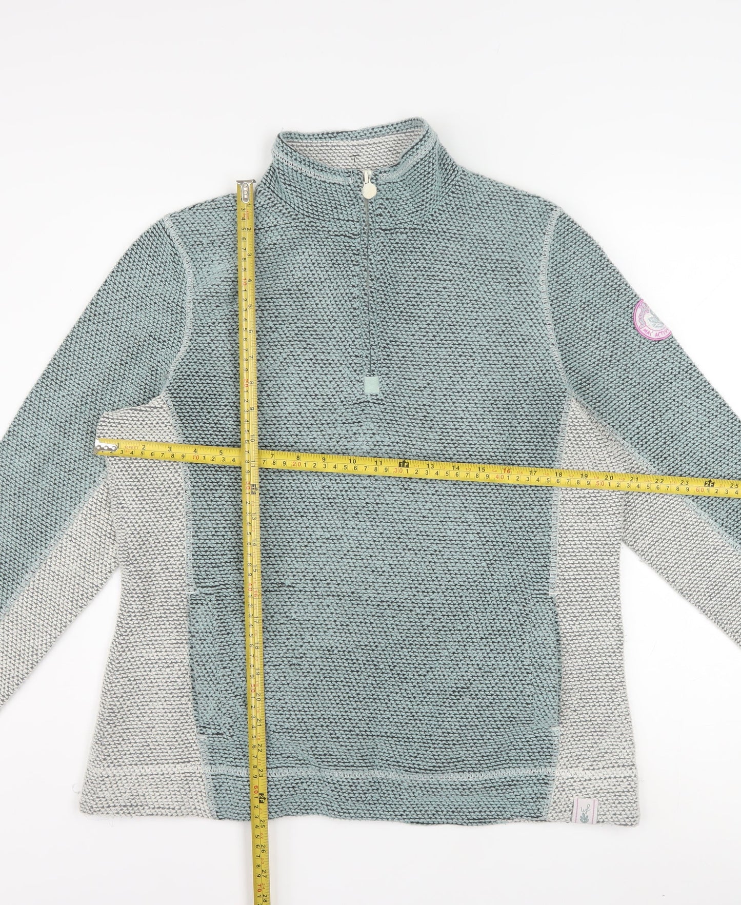 Weird Fish Women’s Blue 1/4 Zip Pullover Sweatshirt Size 16