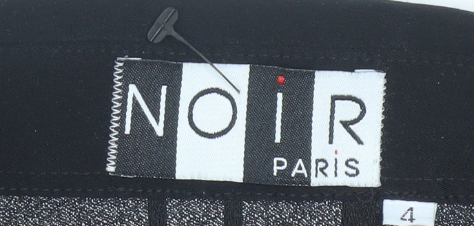 Noir Paris Women’s Black Check Button-Up Long Sleeve Shirt Size 4