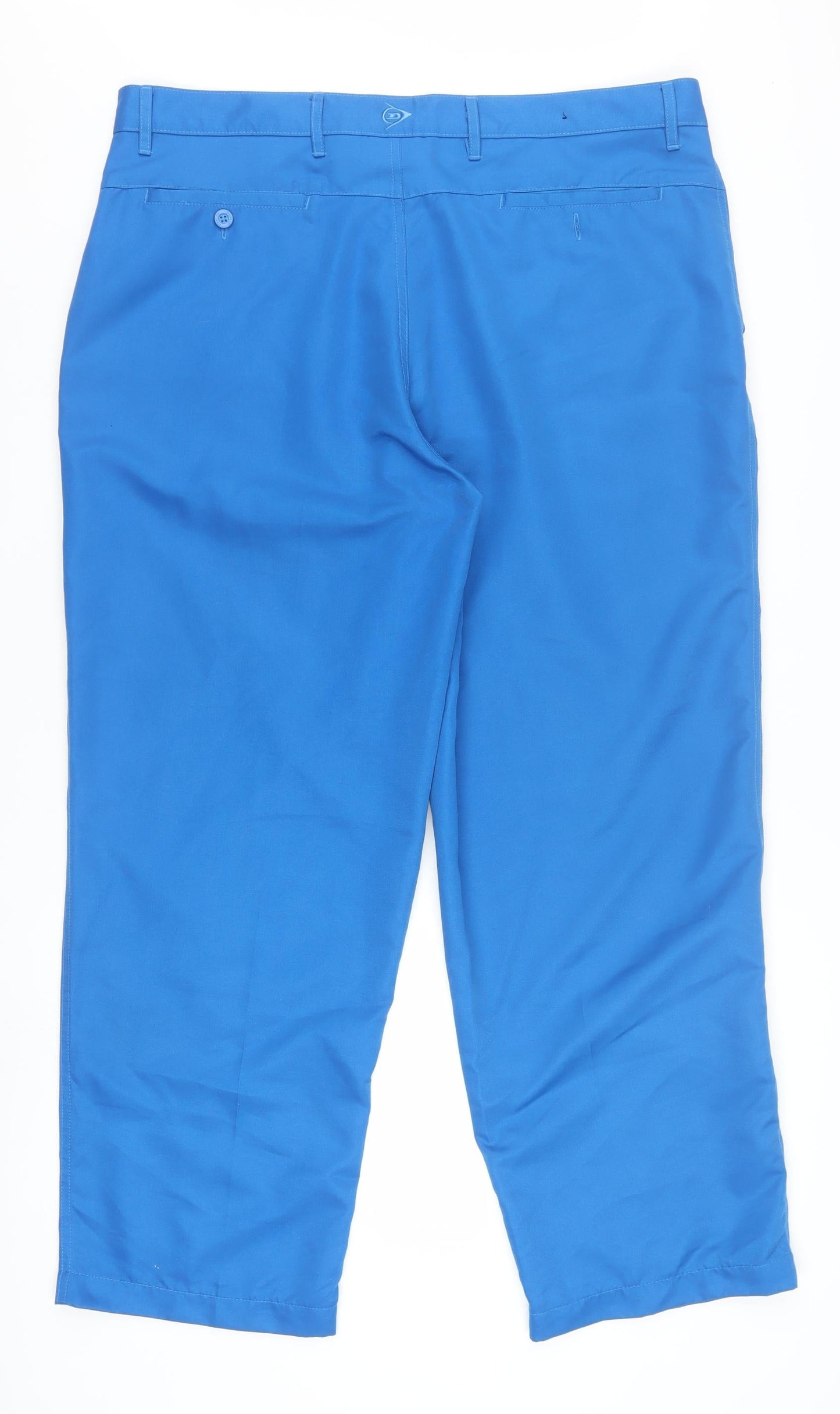 Dunlop Men’s Blue Chino Trousers 38W S Polyester Regular Fit