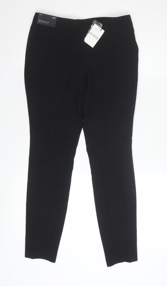Next Womens Black Petite Skinny Trousers Size 6 Slim Fit Business Workwear
