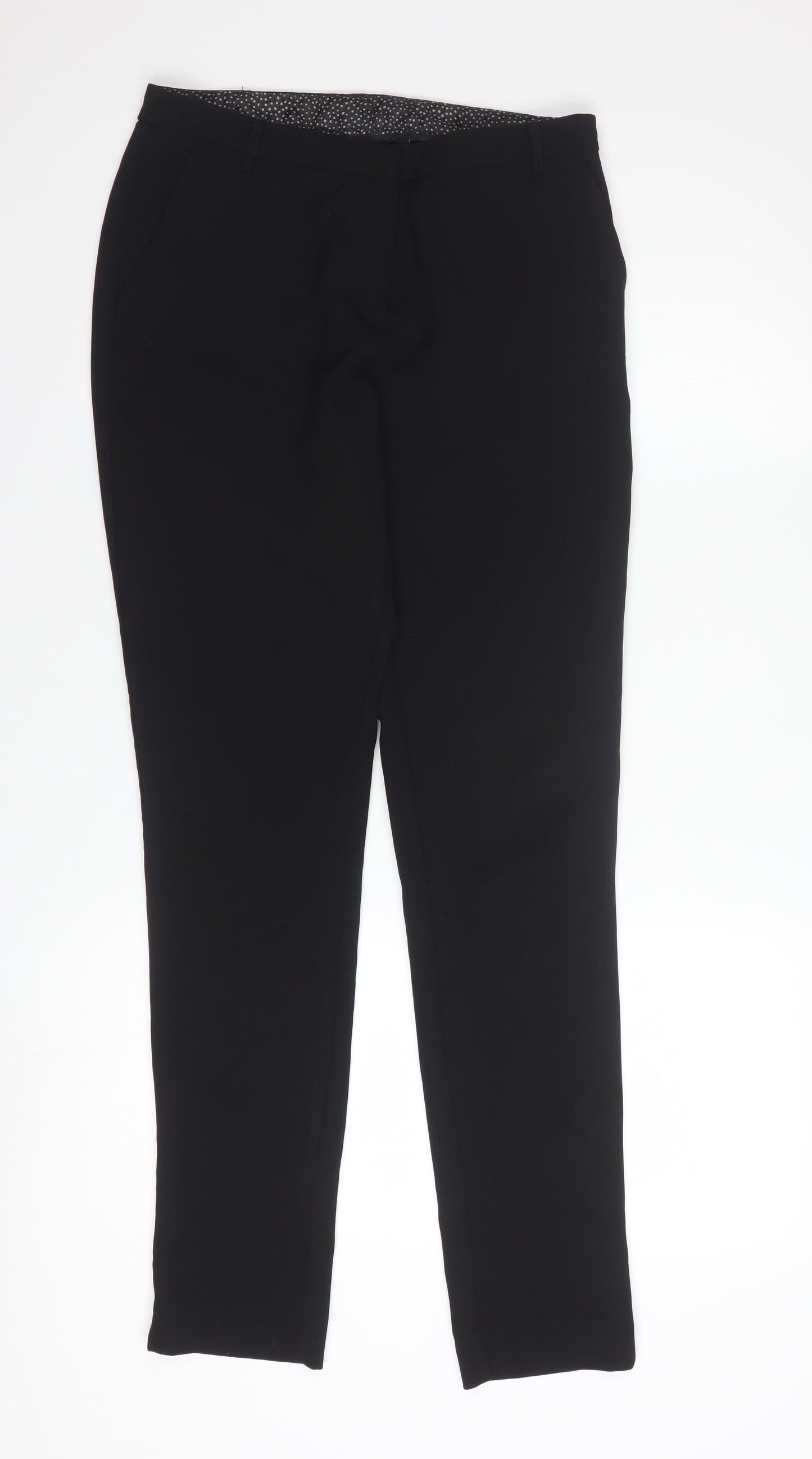 New Look Women's Black Straight Leg Trousers Size 8 Workwear
