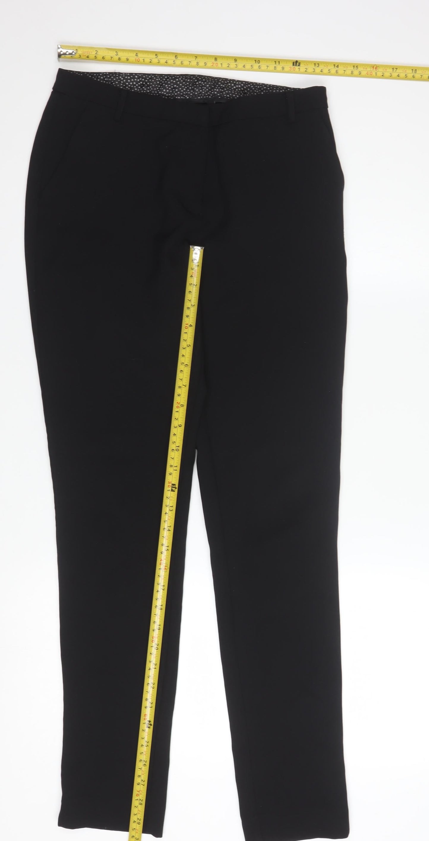 New Look Women's Black Straight Leg Trousers Size 8 Workwear