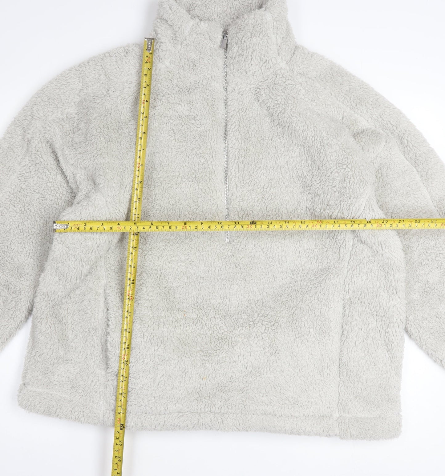 Next Womens Grey 1/2 Zip Fleece Pullover Sweatshirt Size M