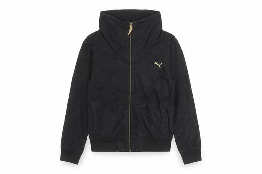 Puma Womens Black XS Full Zip Hoodie Lightweight Casual Sweatshirt
