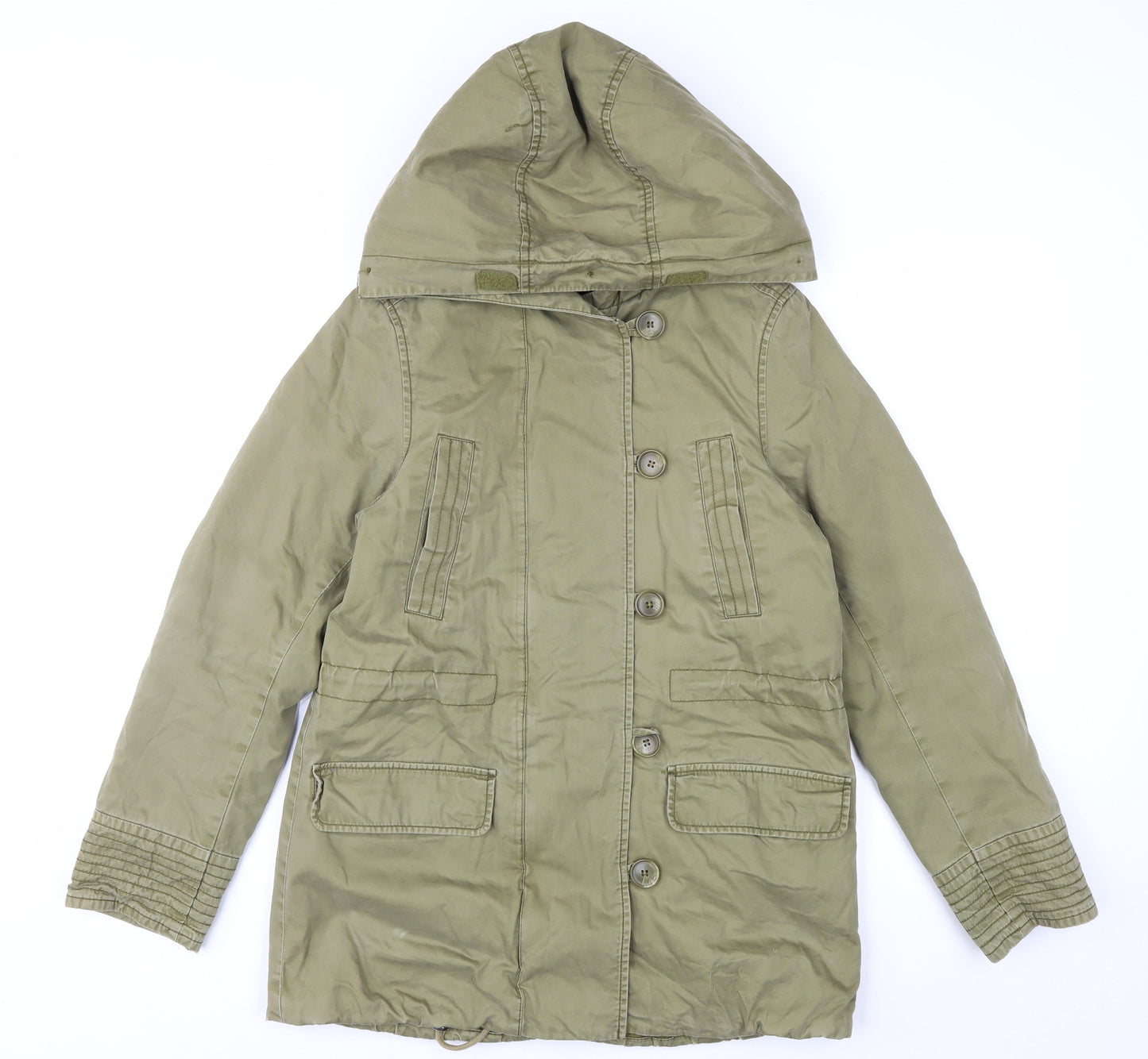 L.O.G.G. Men’s Green Hooded Cotton Parka Coat Size S