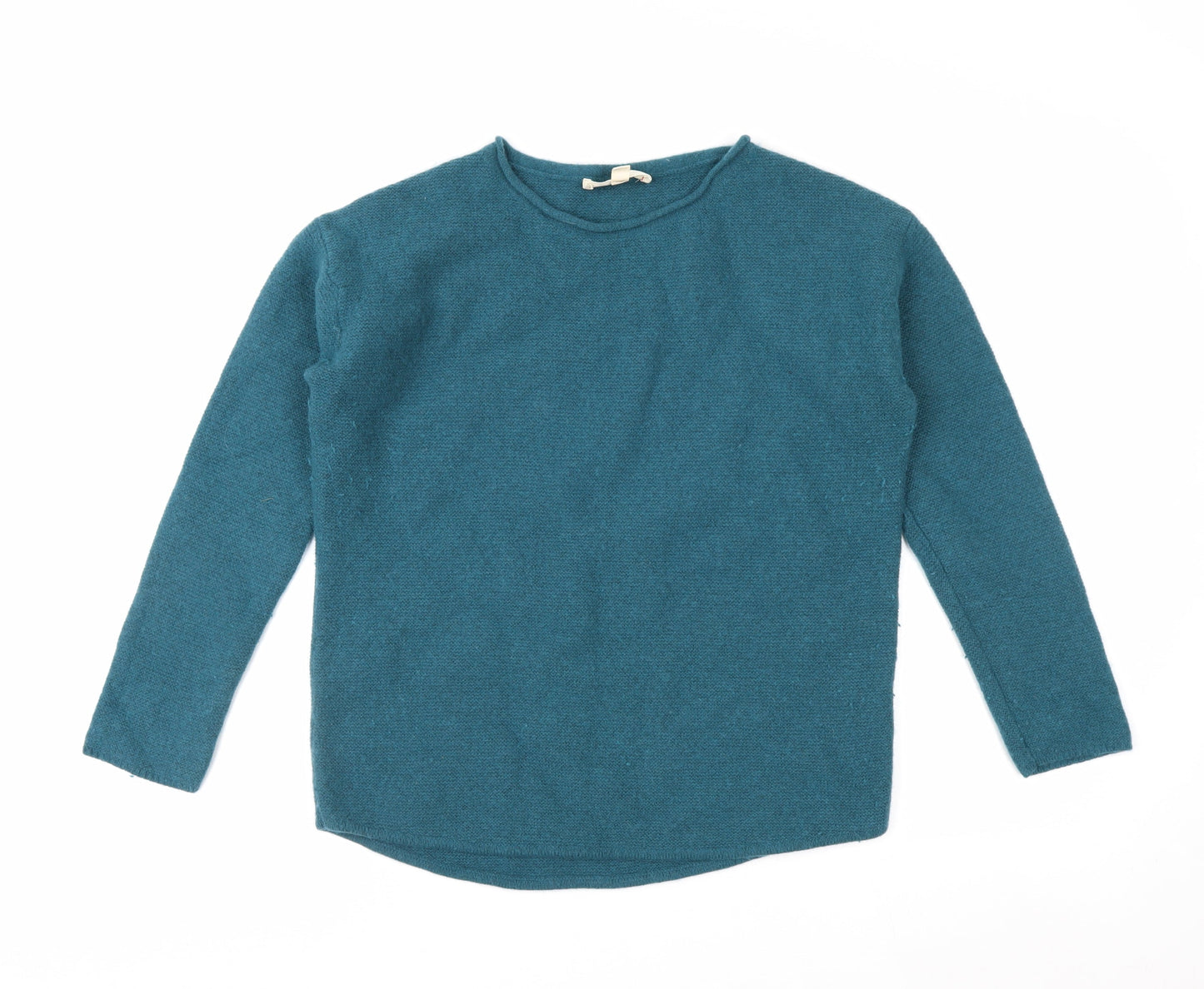 Seasalt Cornwall Women Blue Wool Blend Crew Neck Jumper UK 12