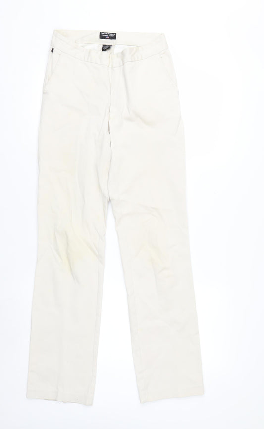 Ralph Lauren Women Beige Chino Trousers Size 4 Cotton Stretch