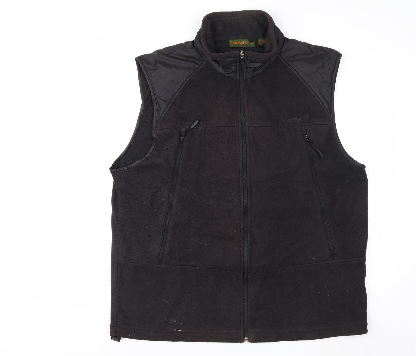 Timberland Men's Black Fleece Lined Bodywarmer Waistcoat Size L