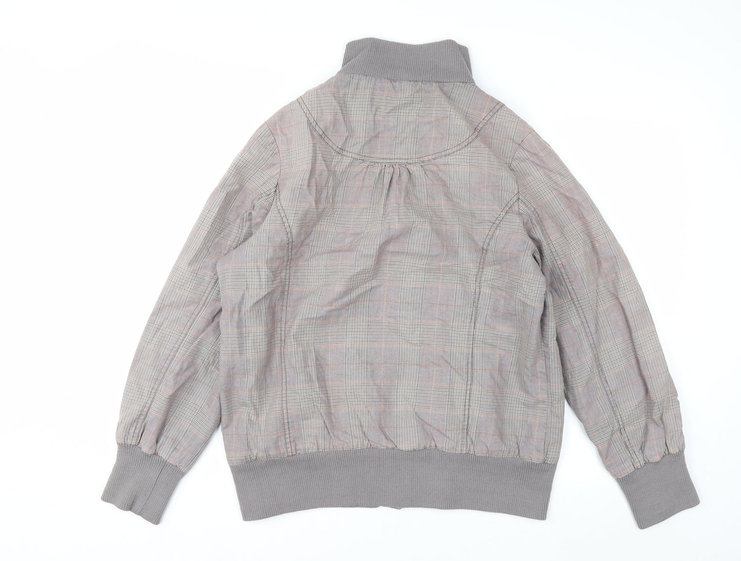 New Look Inspire Women's Grey Check Bomber Jacket Size 20
