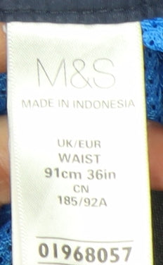 Marks and Spencer Men's Blue Cargo Shorts Size 36 Regular Fit