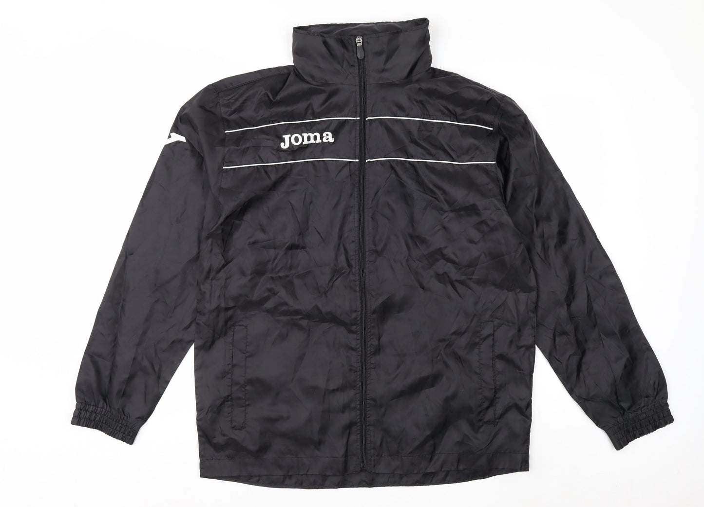 Joma Mens Black S Windbreaker Sports Jacket Full Zip Polyester