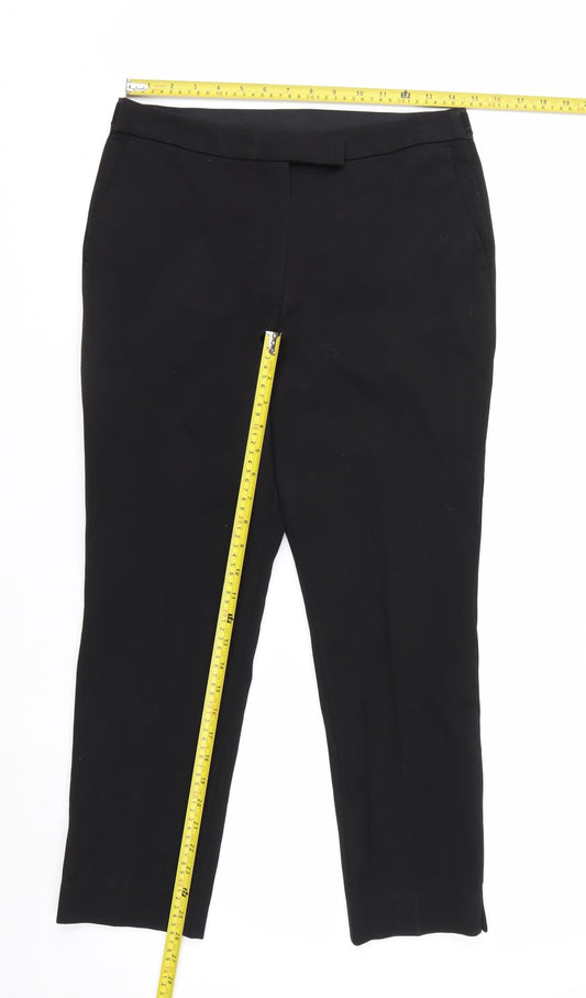 Marks and Spencer Women's Black Size 12 Ankle Slim Trousers