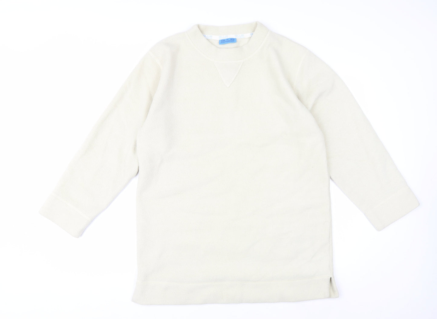 Blue Express Women Beige Pullover Sweatshirt UK 12/14 Polyester Fleece