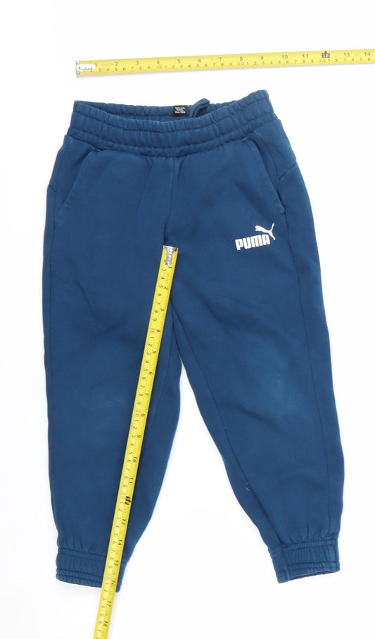 Puma Boys Blue Jogger Sweatpants 5 Years Cotton Blend Fleece