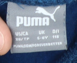 Puma Boys Blue Jogger Sweatpants 5 Years Cotton Blend Fleece