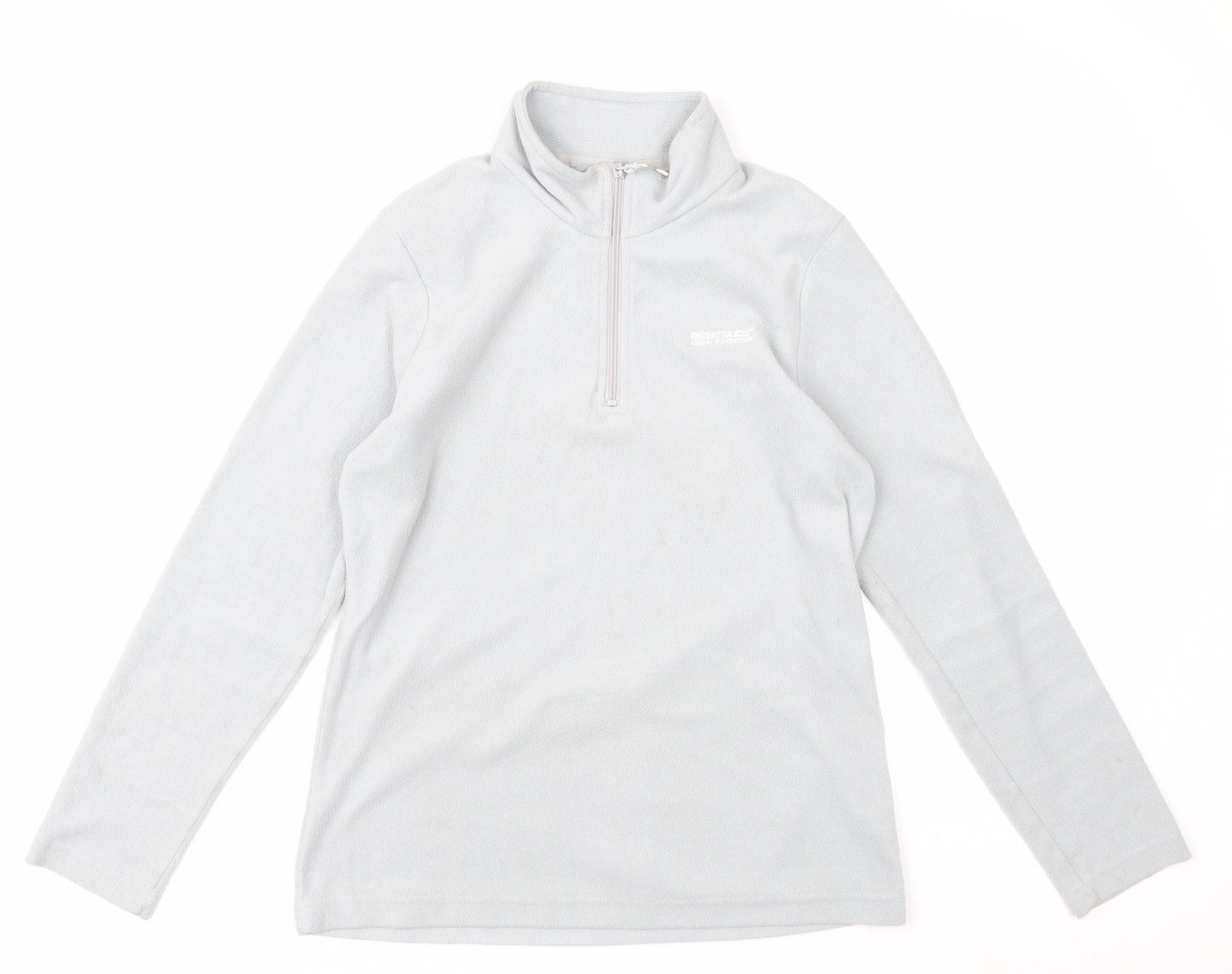 Regatta Womens Grey 1/2 Zip Fleece Sweatshirt UK 10 Outdoor Warm Top