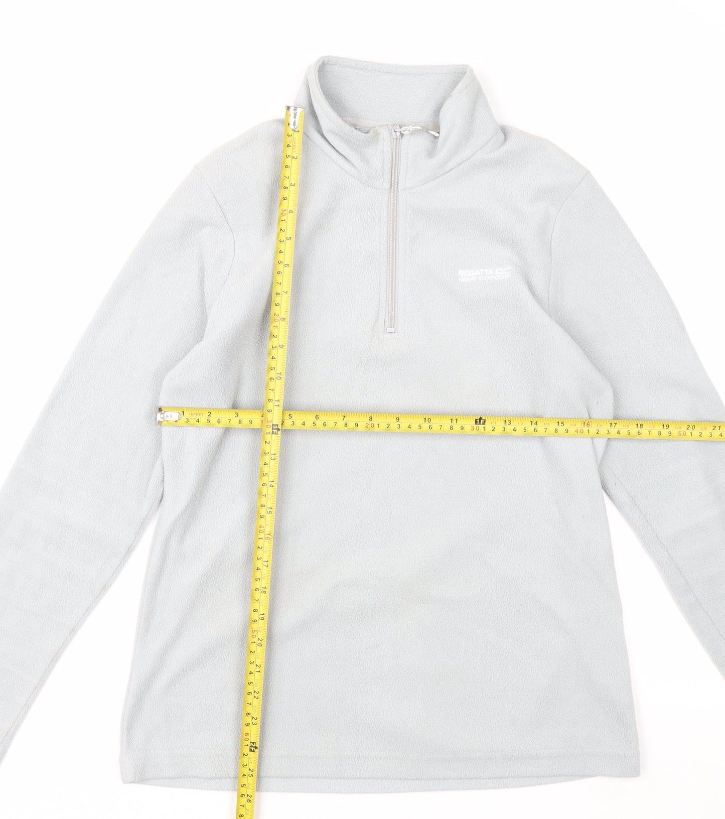 Regatta Womens Grey 1/2 Zip Fleece Sweatshirt UK 10 Outdoor Warm Top