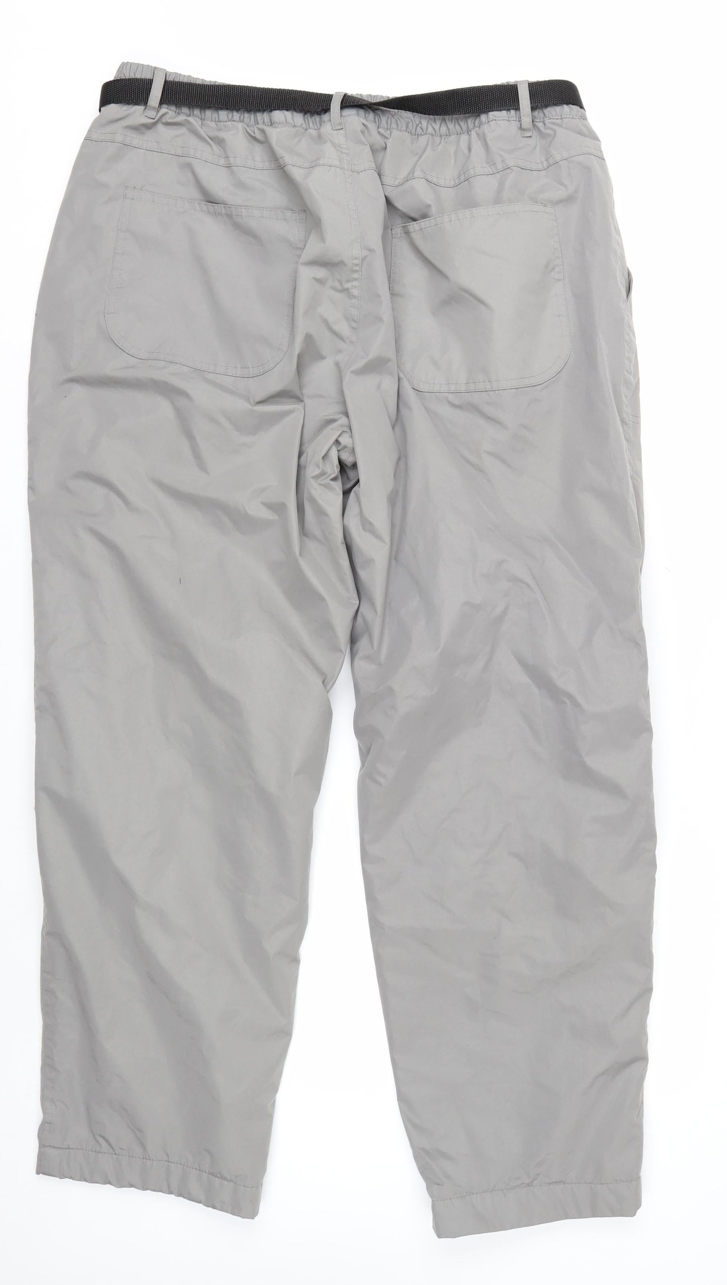 Cotton Traders Men's Grey XL Cargo Trousers with Belt Quick Dry