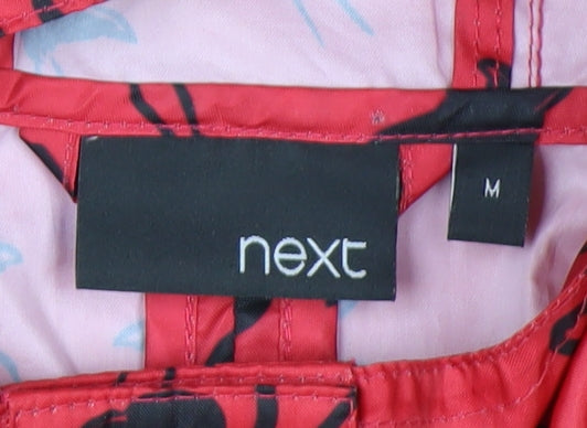 Next Women Red Flamingo Hooded Rain Coat Jacket M