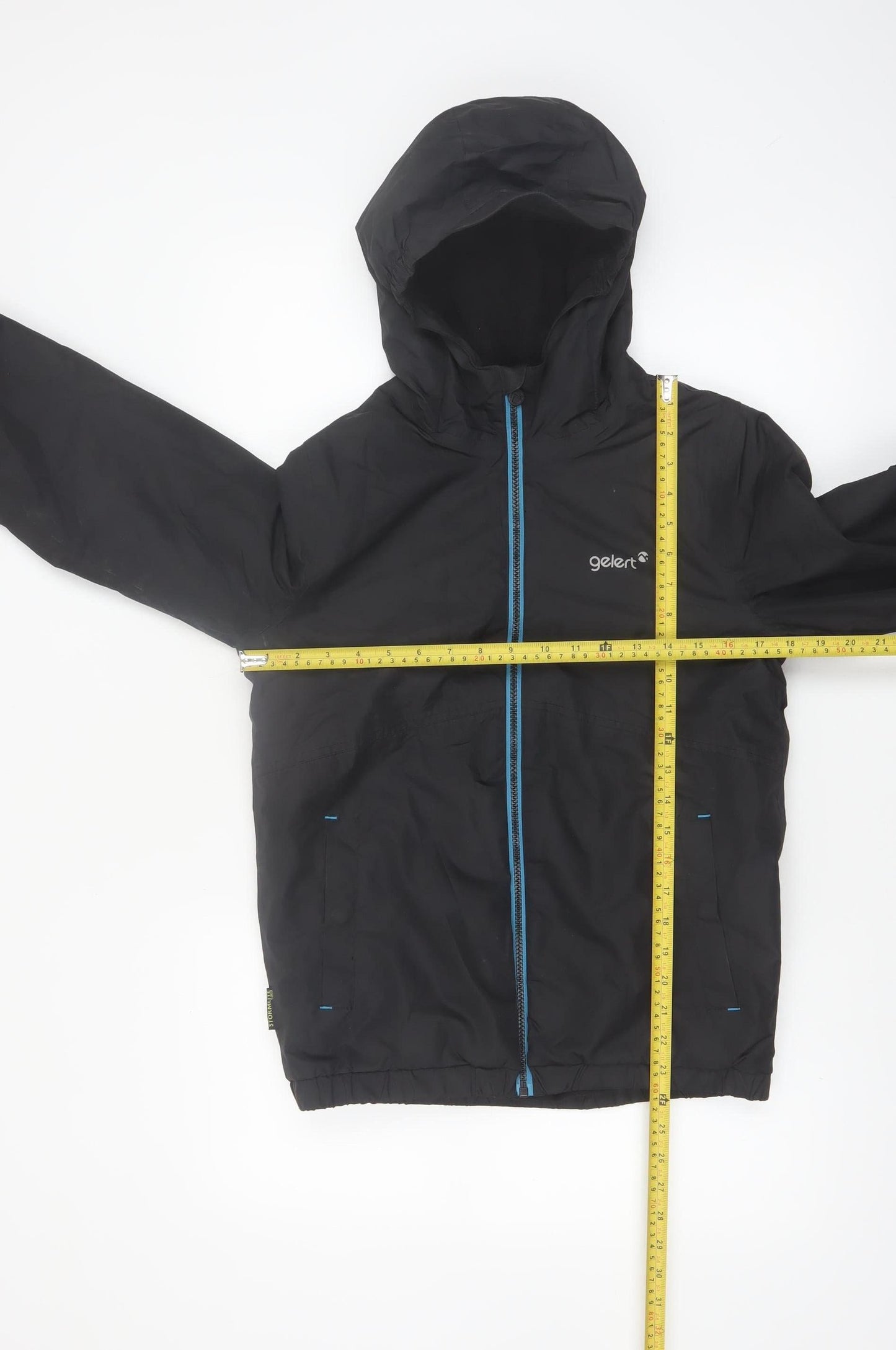 Gelert Boys Black Waterproof Hooded Rain Jacket 13 Years