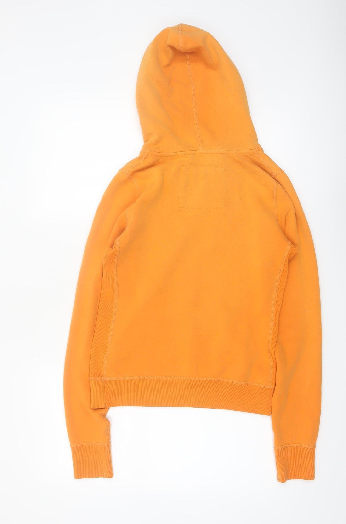 Abercrombie & Fitch Women's Orange Pullover Hoodie Small Cotton Blend