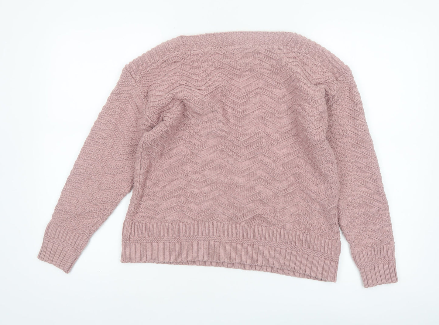 FatFace Women’s Pink Cotton Cable-Knit Jumper UK 12