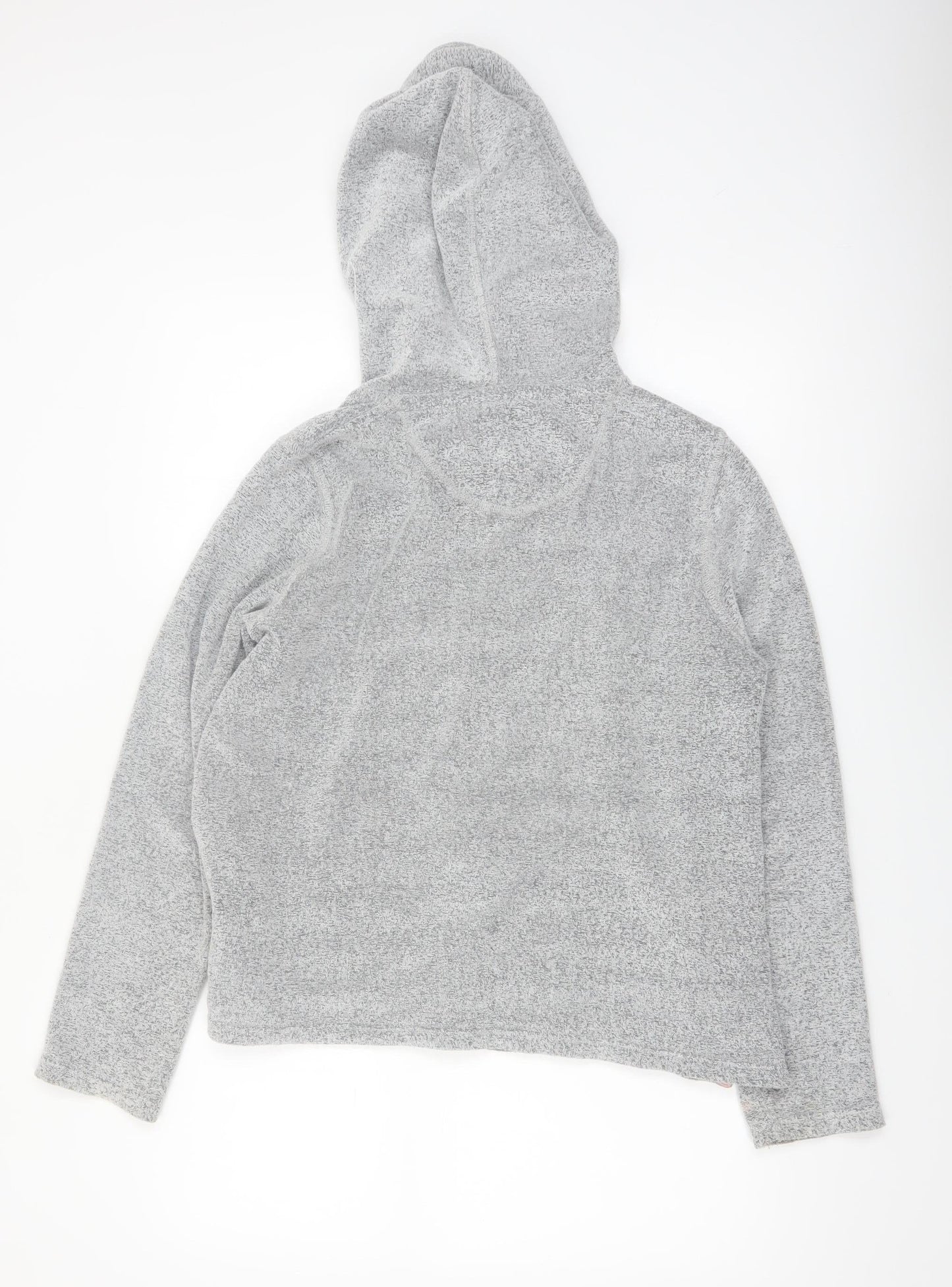 Fat Face Women's Grey Full Zip Hoodie UK 12 Cotton Blend Casual