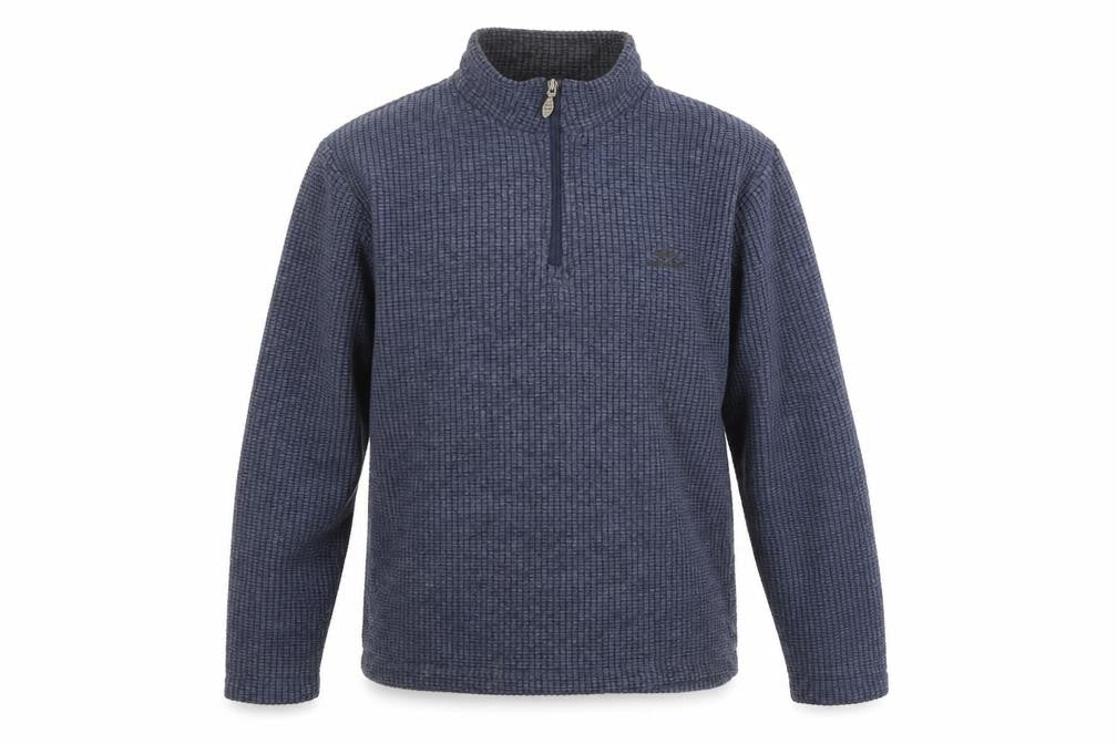 Weird Fish Mens Blue 1/4 Zip Mock Neck Pullover Sweatshirt Size M