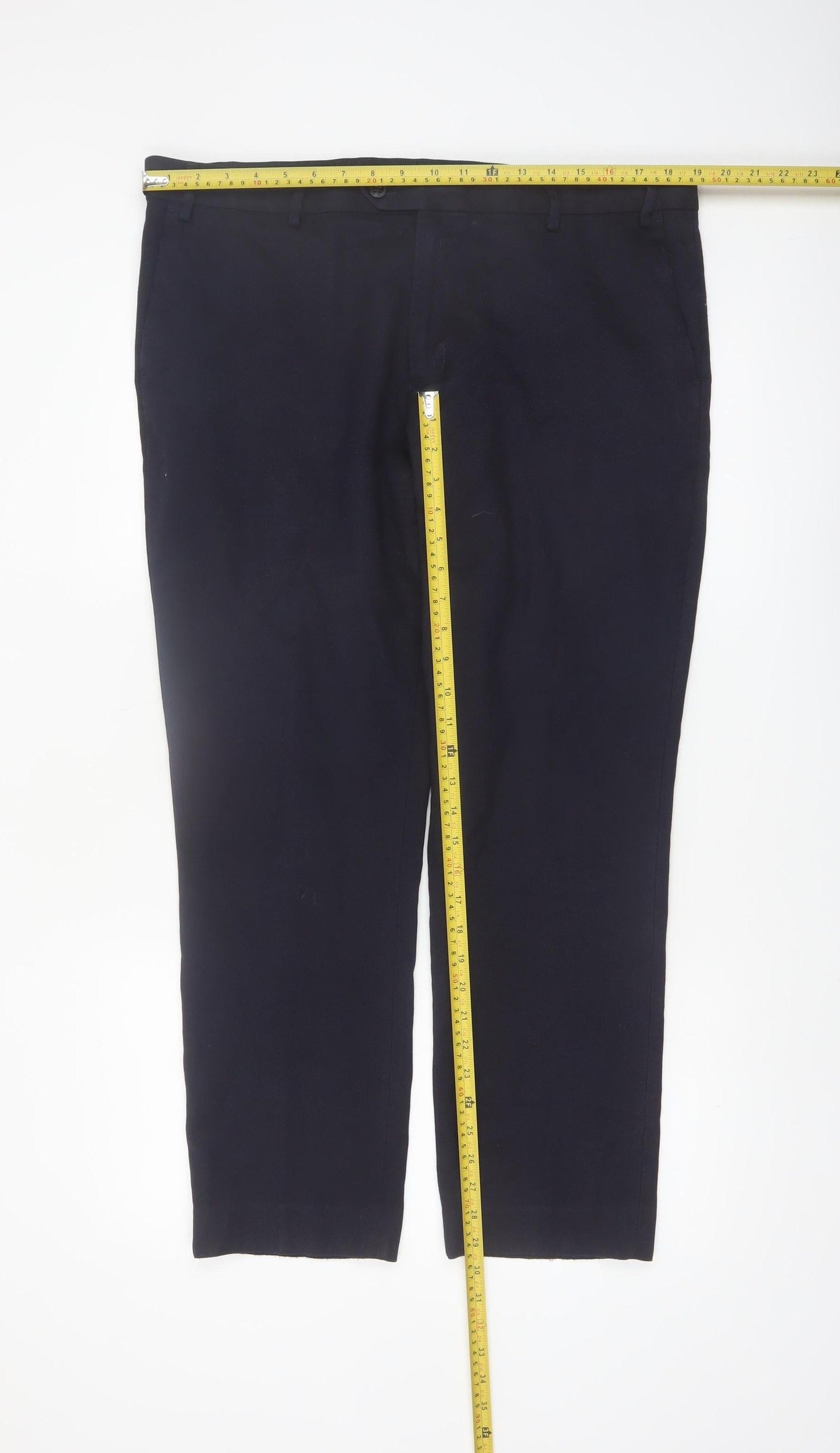 Next Men's Black 38in Regular Fit Dress Trousers