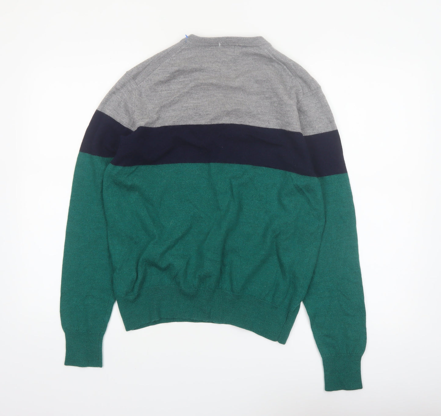 Brooks Brothers Men's Green Wool V-Neck Pullover Jumper Size L