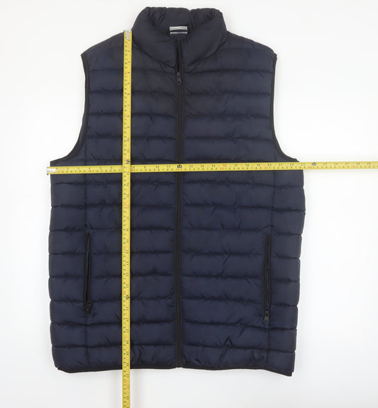 Alphar One Mens Blue XL Puffer Gilet Waistcoat Lightweight