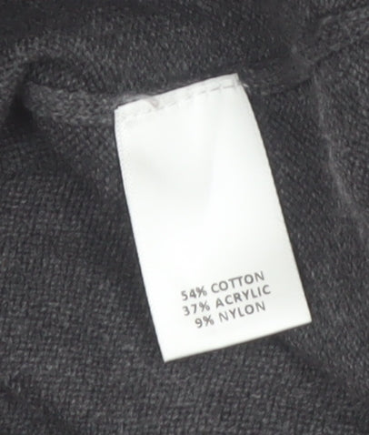 Roundtree & Yorke Men's Grey 1/2 Zip Knit Jumper Size M