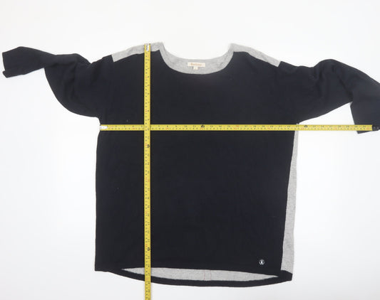 Barbour Womens Black Size 16 Boat Neck Pullover Jumper