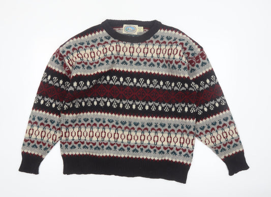 Environmental Clothing Co. Men's Multicoloured Wool Fair Isle Jumper M