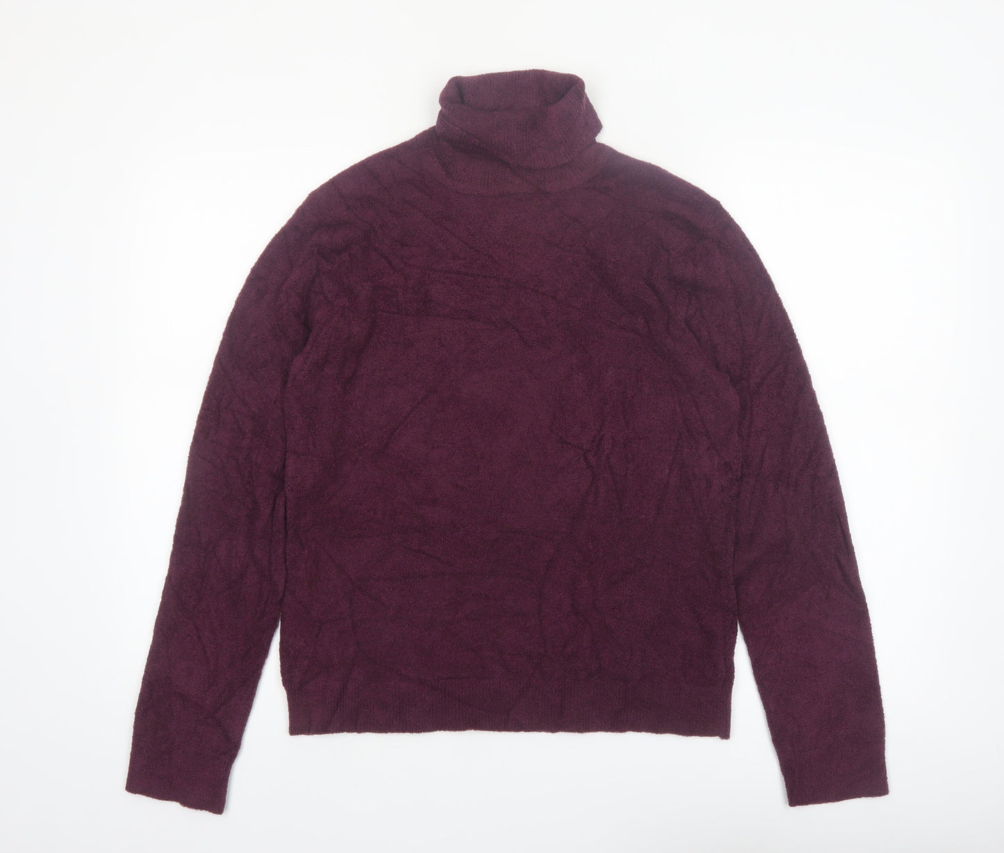 Croft & Barrow Womens Purple Roll Neck Knit Jumper Size L