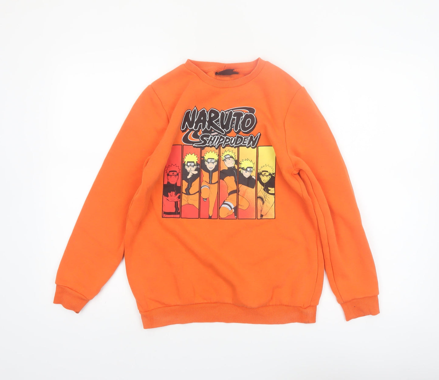 Naruto Shippuden Boys Orange Graphic Crew Neck Pullover Sweatshirt 11-12 Years