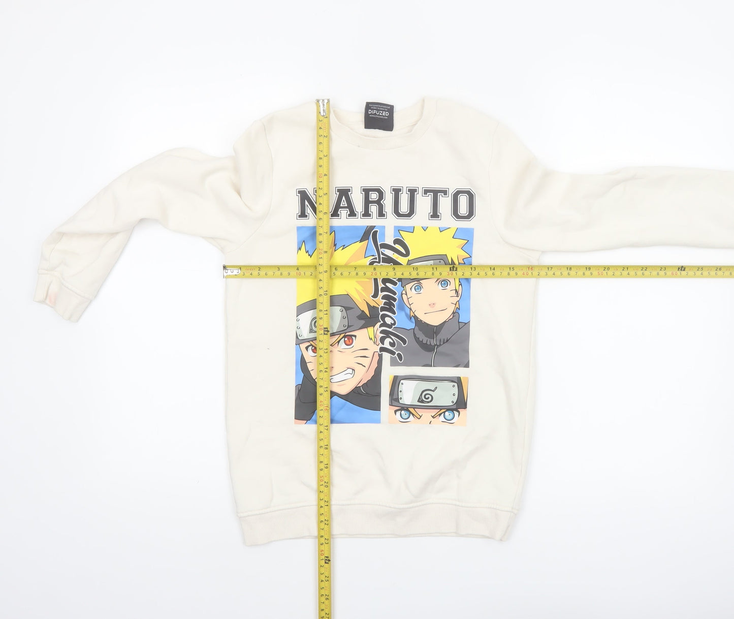 Difuzed Boys Ivory Naruto Shippuden Pullover Sweatshirt 10-11 Years