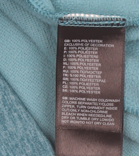 The North Face Womens Blue Full Zip Hoodie L Polyester Activewear