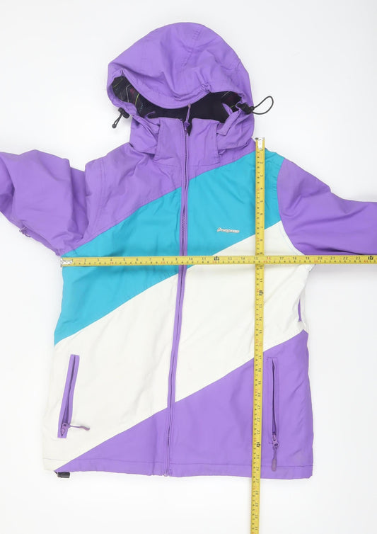 Trespass Womens Purple Ski Jacket L Waterproof Hooded Winter Coat