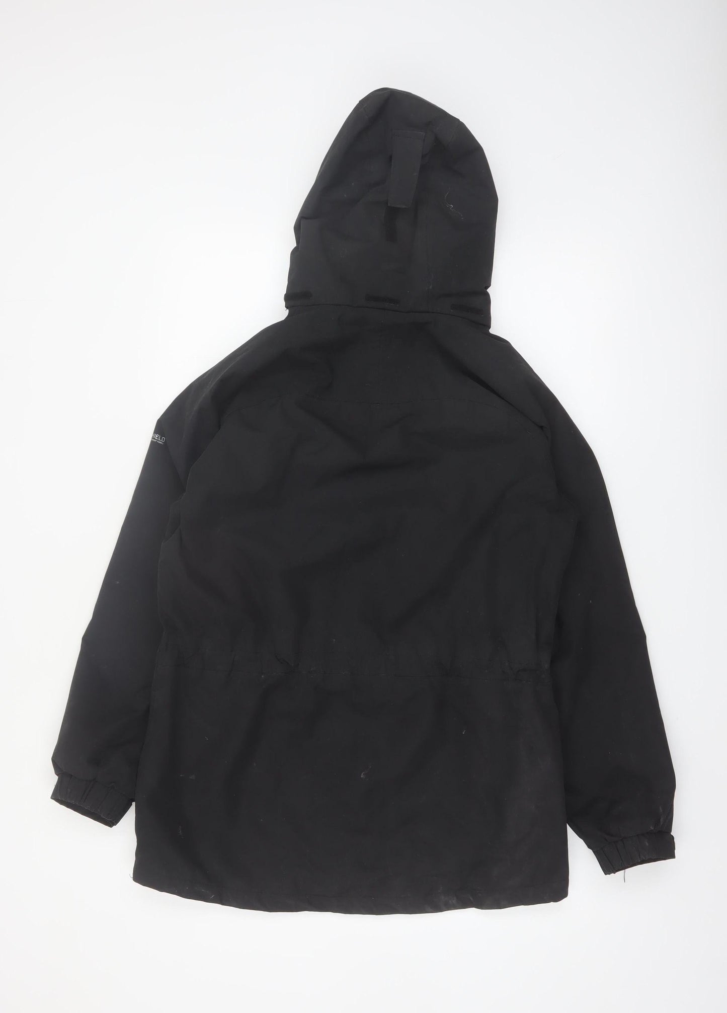Trespass Women’s Black Waterproof Parka Jacket Size 12 Hooded Outdoor