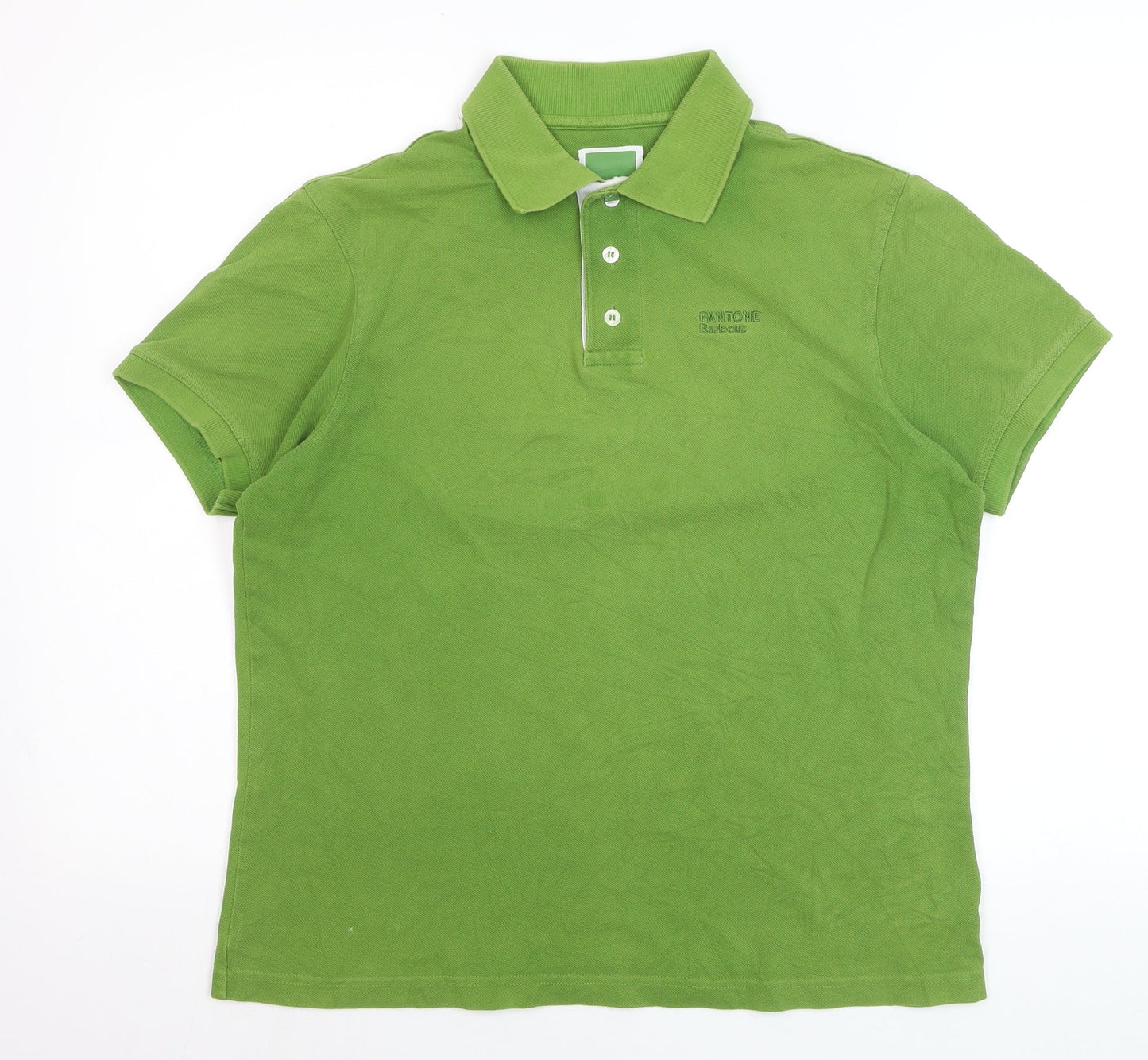 Barbour Pantone Green Cotton Men's Polo Shirt Size M